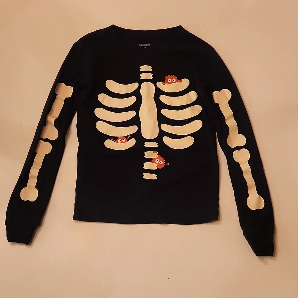 Gymboree Skeleton Bones Pajama Set Size 10